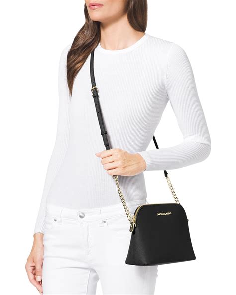 michael kors dome crossbody bag black|Michael Kors cindy dome crossbody.